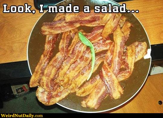Funny Pictures Weirdnutdaily Bacon Salad